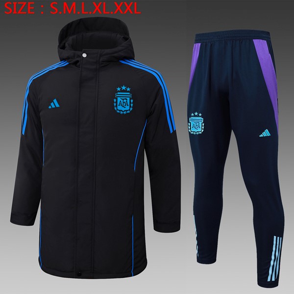 Abrigo Argentina Conjunto Completo 2024-2025 Negro 2